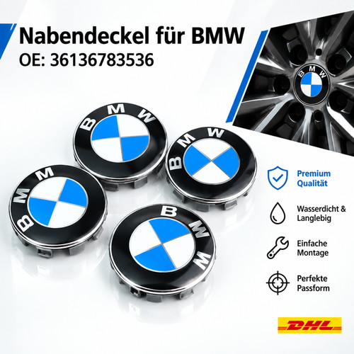 4pc 68mm felgendeckel - 68mm,